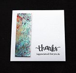 Appreciative Thanks - Handcrafted Thank You Card - dr17-0034